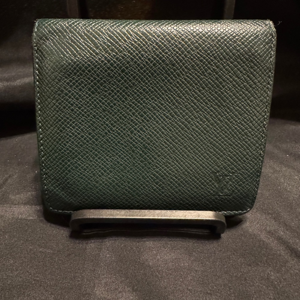 Louis Vuitton Taiga Textured Dark Green Wallet
